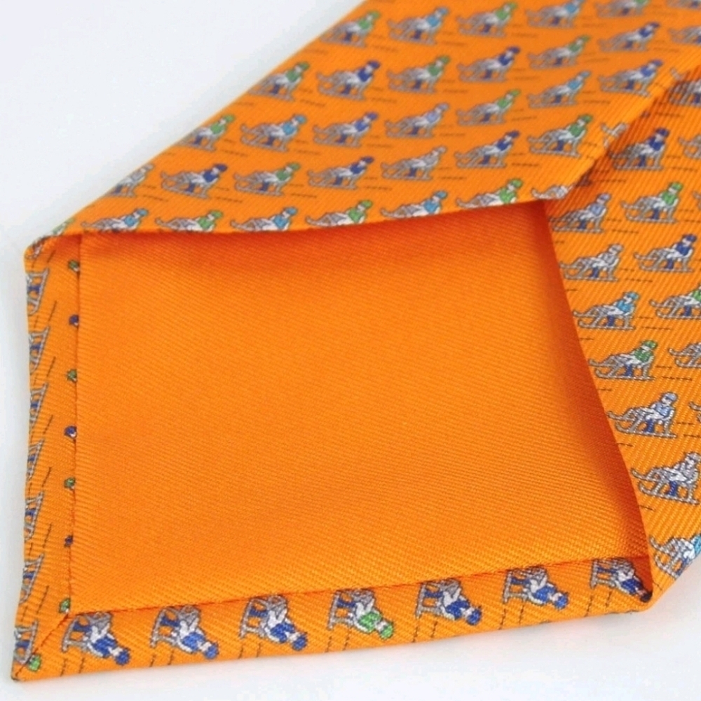 Hermès silk tie - Picture 4 of 8